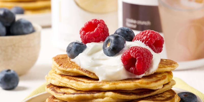 Pancake proteici cookie crunch e burro d'arachidi