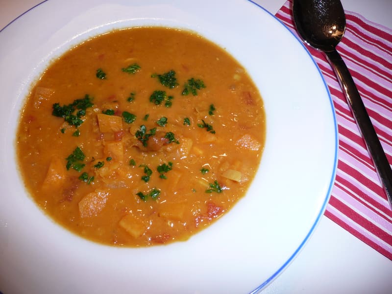 Dal de lentilles corail