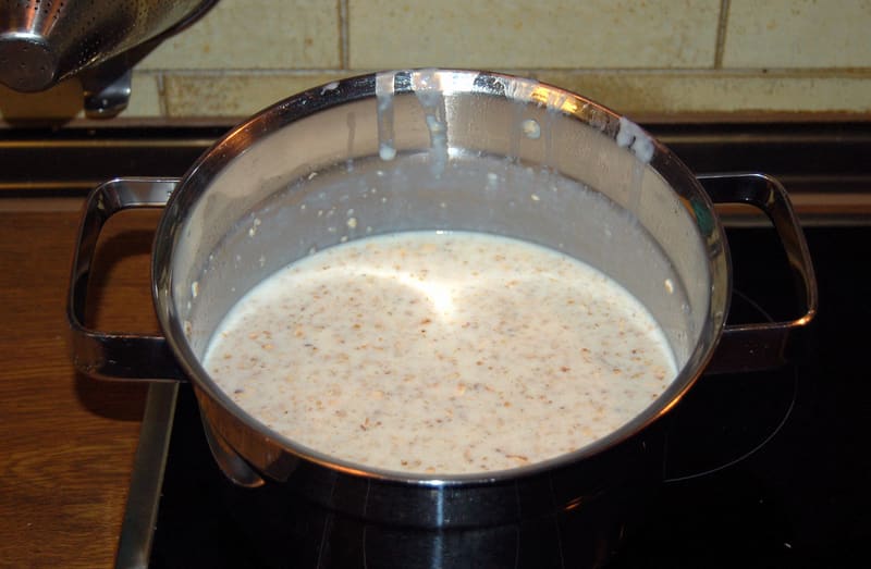 Zuppa di fiocchi d'avena al latte