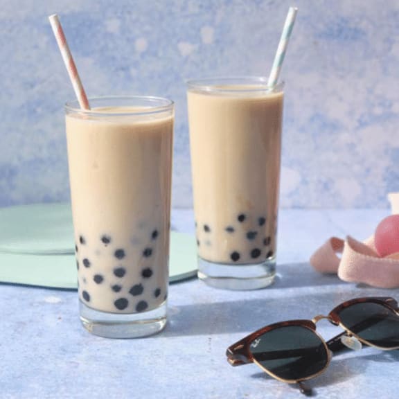 Bubble tea al mango e vaniglia