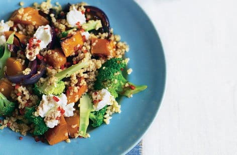 Insalata tiepida di bulgur, zucca arrosto e ricotta