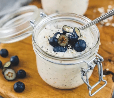 Chia-Blaubeere-Overnight Oats