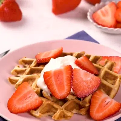 Erdbeeren Traum Protein Waffeln