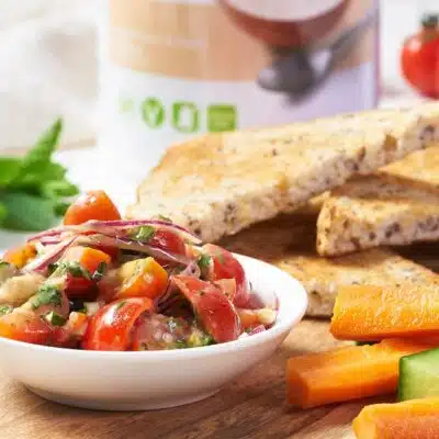 Tomaten-Salsa-Toast mit Pilz-Geschmack