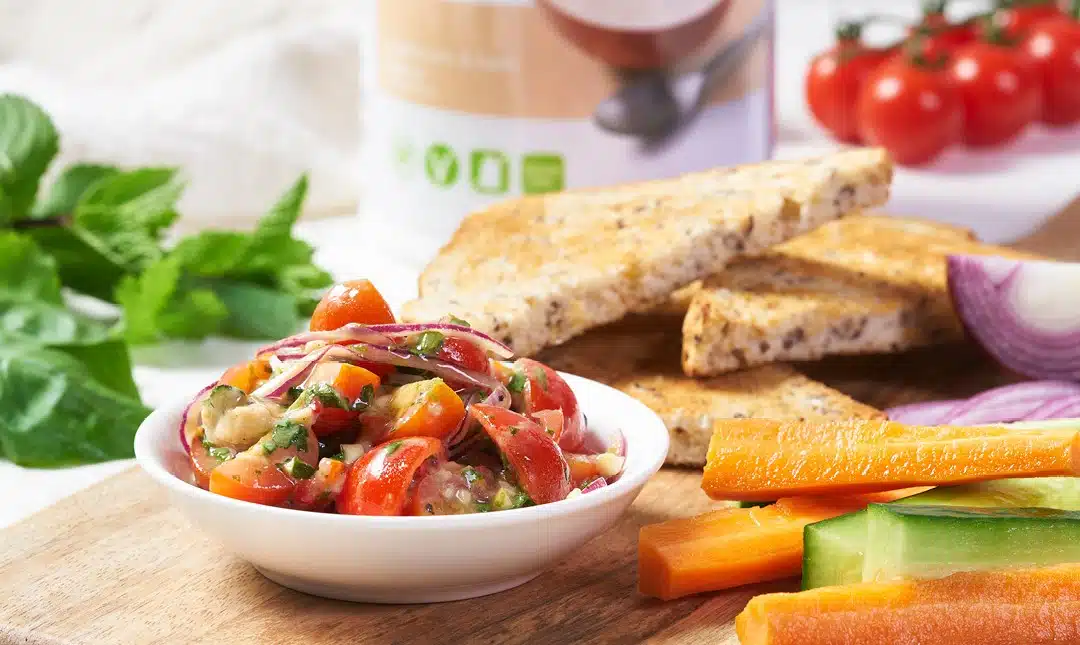Tomaten-Salsa-Toast mit Pilz-Geschmack