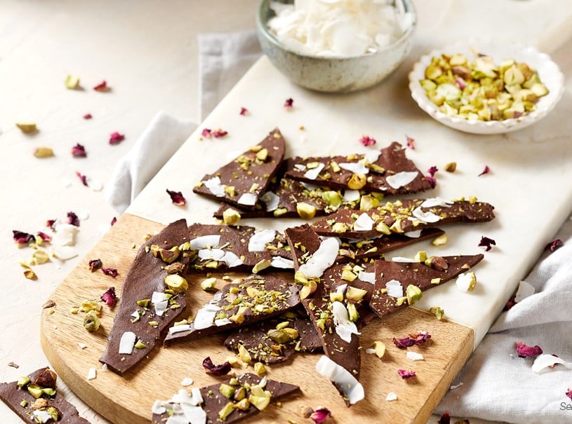 Pistazie-Kokos Protein Bruchschokolade