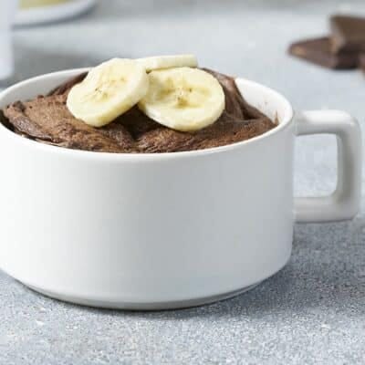 Protein Bananencreme Schoko Mikrowellen Tassenkuchen
