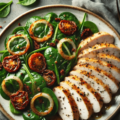 Pouletbrust mit Spinatsalat