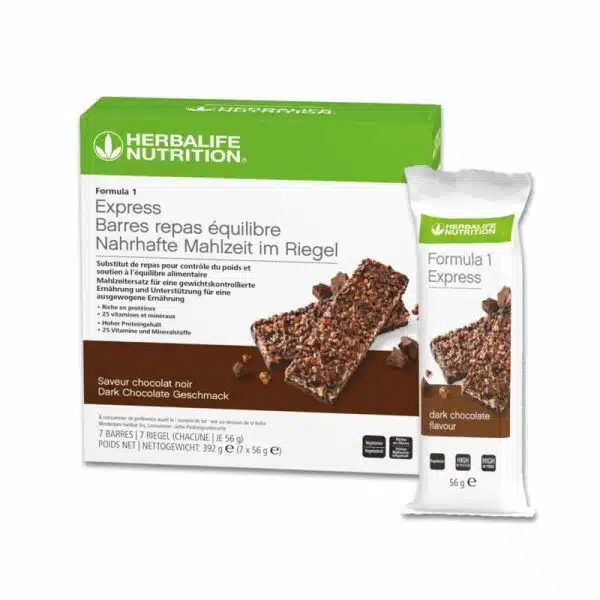 Herbalife Formula 1 - Express Riegel (7 Riegel) Dark Chocolate 7 x 56g