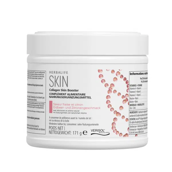 Herbalife SKIN Collagen Skin Booster Ernährung für deine Haut Erdbeer - und Zitronengeschmack 171 g